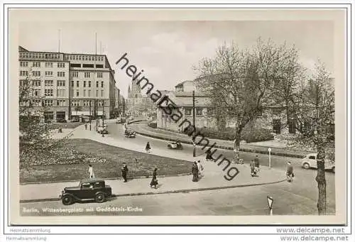 Berlin-Schöneberg - Wittenbergplatz mit Gedächtniskirche - Foto-AK 50er Jahre