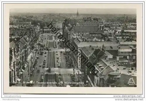 Berlin-Schöneberg - Blick auf Tauentzienstrasse und Wittenbergplatz - Foto-AK 40er Jahre