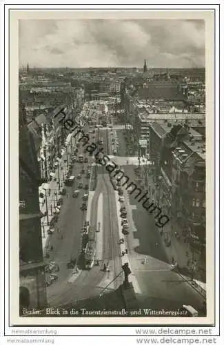 Berlin-Schöneberg - Blick in die Tauentzienstrasse und Wittenbergplatz - Foto-AK 30er Jahre