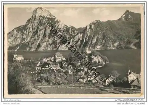 4801 Traunkirchen mit Traunstein - Foto-AK 1939