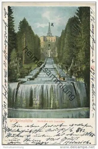 Kassel-Wilhelmshöhe - Herkules mit den Cascaden gel. 1902