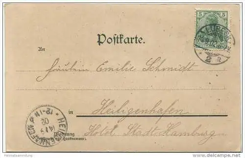 Lübeck - Totalansicht vom Wall beim Mühlenthor - Verlag Brück &amp; Sohn Meissen gel. 1902