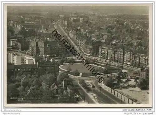 Berlin-Charlottenburg - Blick vom Funkturm auf den Adolf Hitler-Platz - Foto-AK Grossformat 30er Jahre