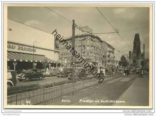 Berlin-Charlottenburg - Kurfürstendamm - Kranzler - Foto-AK Grossformat 50er Jahre