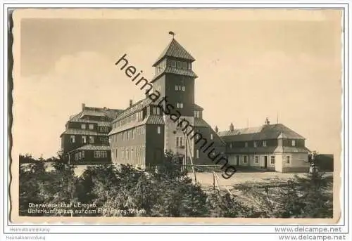 Oberwiesenthal - Unterkunftshaus auf dem Fichtelberg - Foto-AK