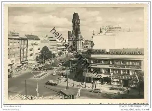 Berlin-Charlottenburg - Kurfürstendamm Ecke Joachimstalerstrasse - Foto-AK Grossformat Handabzug 1960