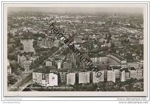 Berlin-Charlottenburg - Blick vom Funkturm - Foto-AK 50er Jahre
