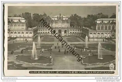 Dresden - Zwinger - Wallpavillon - Foto-AK Hahn 7605