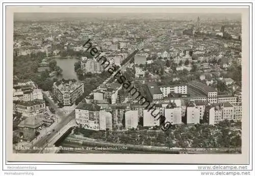 Berlin-Charlottenburg - Blick vom Funkturm - Foto-AK 50er Jahre