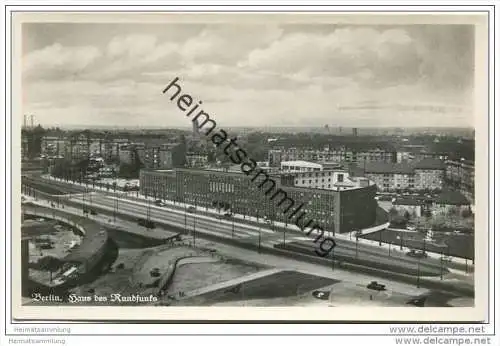 Berlin-Charlottenburg - Blick vom Funkturm - Haus des Rundfunks - Foto-AK 1938