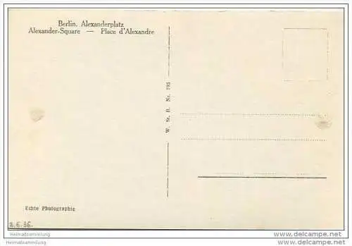 Berlin-Mitte - Alexanderplatz - Foto-AK 30er Jahre
