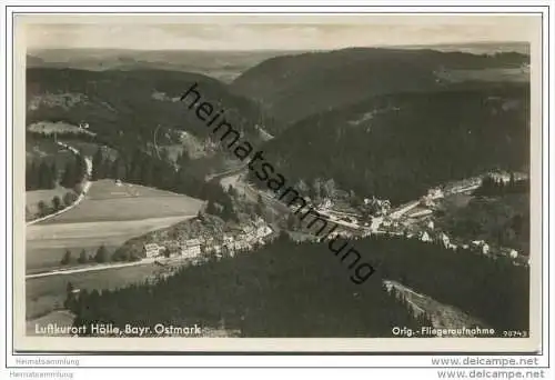 Luftkurort Hölle - Bayrische Ostmark - Fliegeraufnahme - Foto-AK 30er Jahre