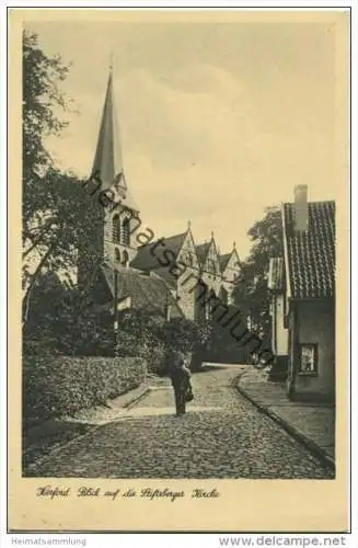 Herford - Blick auf die Stiftsberger Kirche - Verlag Cramers Kunstanstalt gel. 1941