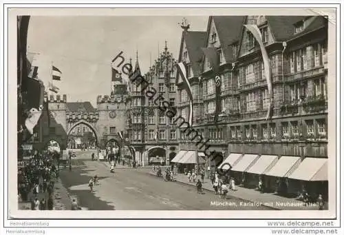 München - Karlstor - Neuhauserstrasse - Foto-AK