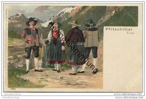 Tracht aus dem Pfitschthal - Tirol ca. 1900 - Approbiert vom Tiroler Volkstrachten Comite in Innsbruck