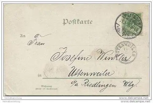 Villingen - Farblithographie - Tracht