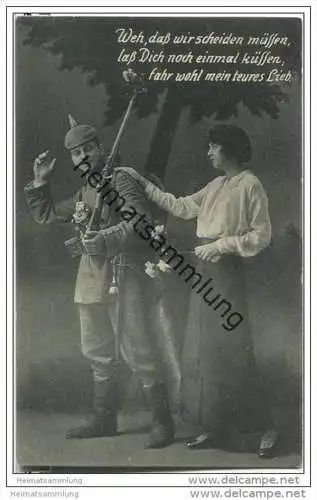Soldaten - Abschied - Foto-AK