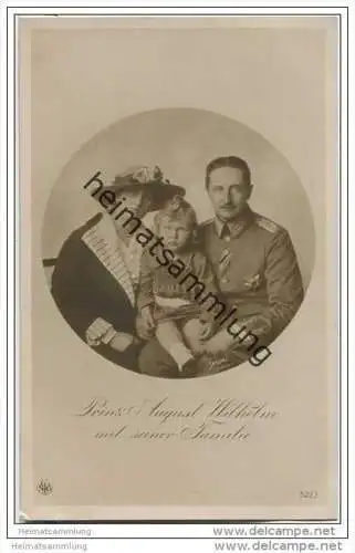 Prinz August Wilhelm mit Familie - Verlag Gustav Liersch Berlin - Aufnahme Ernst Sandau Berlin