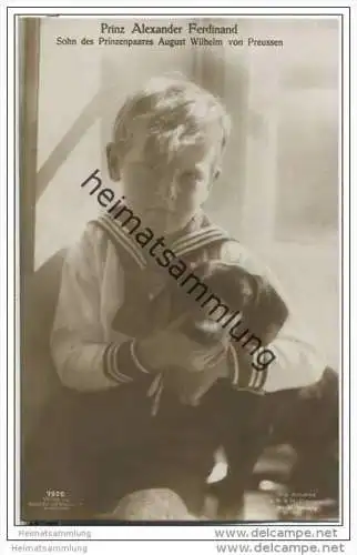 Prinz Alexander Ferdinand - Dackel - Sohn des Prinzen August Wilhelm v. Preussen - Phot. R.&amp;M. Dührkoop
