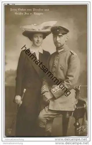 Prinz Oskar von Preußen und Gräfin Ina Maria von Ruppin - Gräfin von Bassewitz - Photograph Voigt Homburg