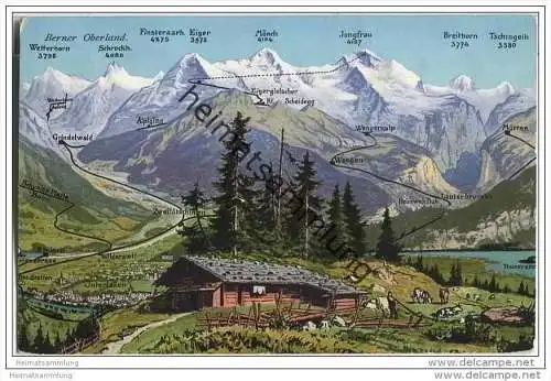 Berner Oberland - Panoramakarte