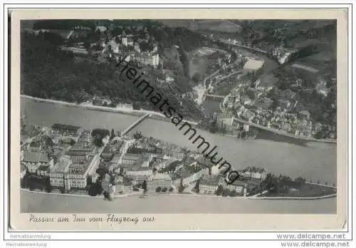 Passau am Inn vom Flugzeug aus