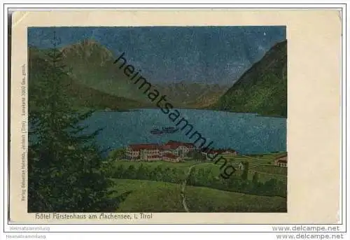 Achensee - Hotel Fürstenhaus - Lunakarte ca. 1900