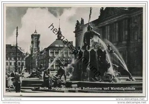 Berlin-Mitte - Neptunbrunnen - Marstallgebäude ca. 1935