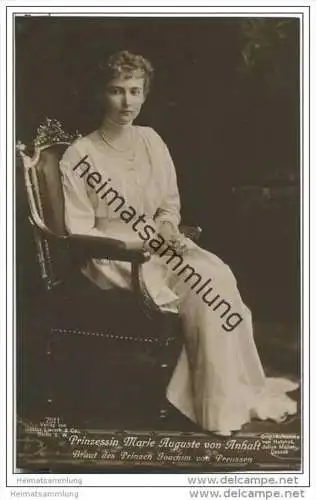 Prinzessin Marie Auguste von Anhalt - Braut des Prinzen Joachim von Preussen - Hofphotograph Julius Müller Dessau