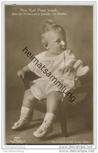 Prinz Karl Franz Joseph - Sohn von Prinz Joachim von Preussen - Orig. Aufnahme von Else Niemeyer Potsdam