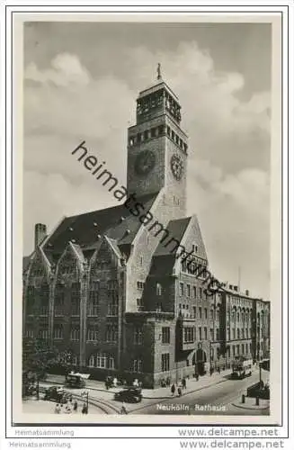 Berlin-Neukölln - Rathaus - Foto-AK ca. 1935