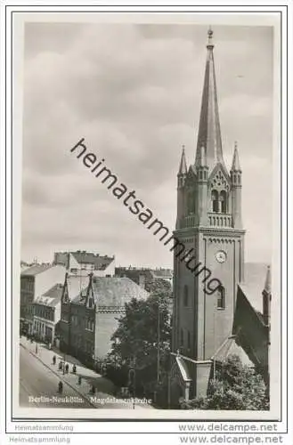 Berlin-Neukölln - Magdalenenkirche - Foto-AK ca. 1935