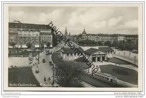 Berlin-Schöneberg - Wittenbergplatz - U-Bahnhof - Strassenbahn - Foto-AK ca. 1935