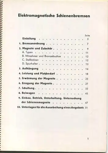 Elektromagnetische Schienenbremsen - Bauart Jores-Müller - M. Jores M. Müller Technisches Büro Berlin Neue Bahnhofstraße