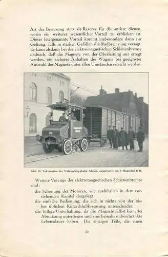 Elektromagnetische Schienenbremsen - Magnetbremsen Gesellschaft mbH Berlin-Tempelhof - 36 Seiten mit 19 Abbildungen - Ge