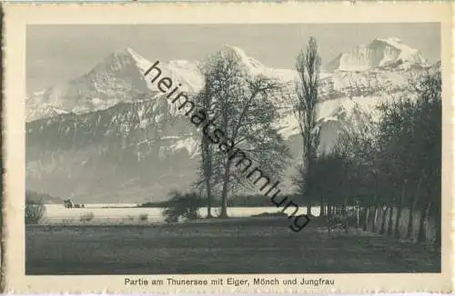 Partie am Thunersee mit Eiger Mönch und Jungfrau - Edition Photoglob Zürich