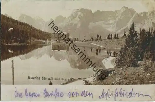 Misurina See mit drei Sorapis - Foto-AK