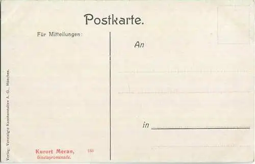 Meran - Giselapromenade - Verlag Vereinigte Kunstanstalten AG München