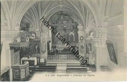 Argentieres Interieur de l'Eglise - Edition Jullien freres Geneve ca. 1900