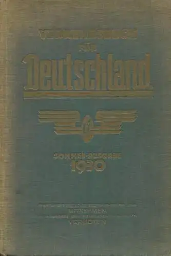 Verkehrsbuch für Deutschland Sommer-Ausgabe 1930 - Wissenswertes und Unterhaltendes von der Reichsbahn - 106 Seiten mit