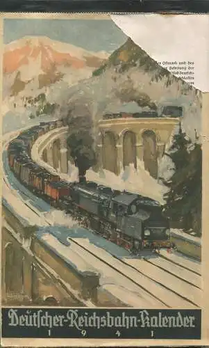 Reichsbahn-Kalender 1941 - vollständiges Exemplar - Herausgegeben vom Pressedienst der Deutschen Reichsbahn - Konkordia