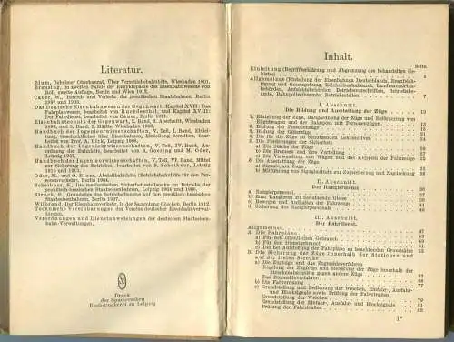 Sammlung Göschen - Der Eisenbahnbetrieb S. Scheibner 1913 - 140 Seiten mit 3 Abbildungen - G. J. Göschensche Verlagshand