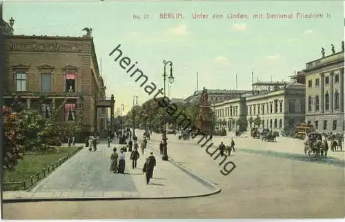 Berlin - Unter den Linden mit Denkmal Friedrich II
