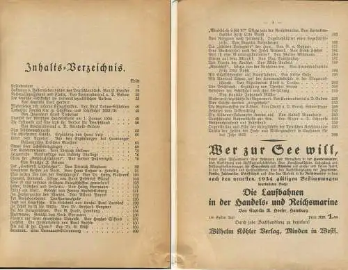 Köhlers Flotten-Kalender 1935 - 280 Seiten mit vielen Abbildungen - ein Gemälde von Professor Raoul Frank