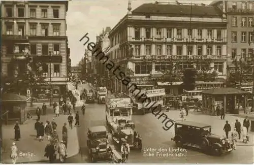 Berlin - Unter den Linden Ecke Friedrichstrasse - Foto-AK - Verlag I. W. B.