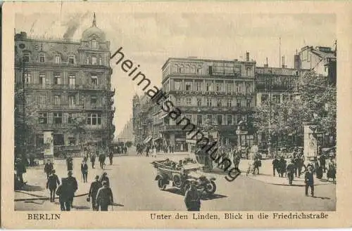 Berlin - Unter den Linden - Blick in die Friedrichstrasse - Verlag L. W. B.