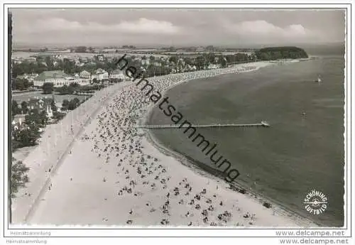 Travemünde - Luftaufnahme - Foto-AK 50er Jahre