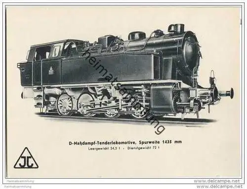 Arnold Jung Lokomotivfabrik Jungental - D-Nassdampf-Tenderlokomotive