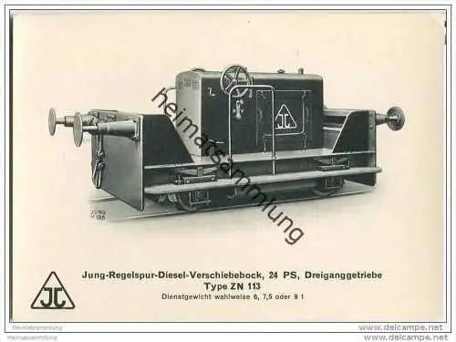 Arnold Jung Lokomotivfabrik Jungental - Regelspur-Diesel-Verschiebebock Type ZN 113