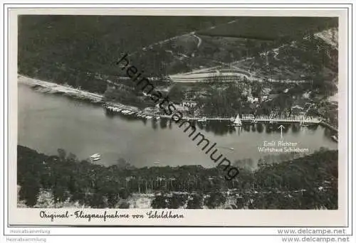 Berlin-Charlottenburg - Schildhorn - Fliegeraufnahme - Foto-AK ca. 1935